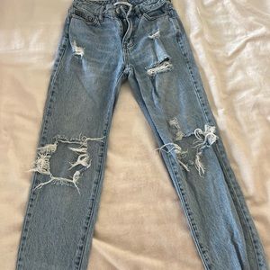 PacSun ripped mid rise jeans